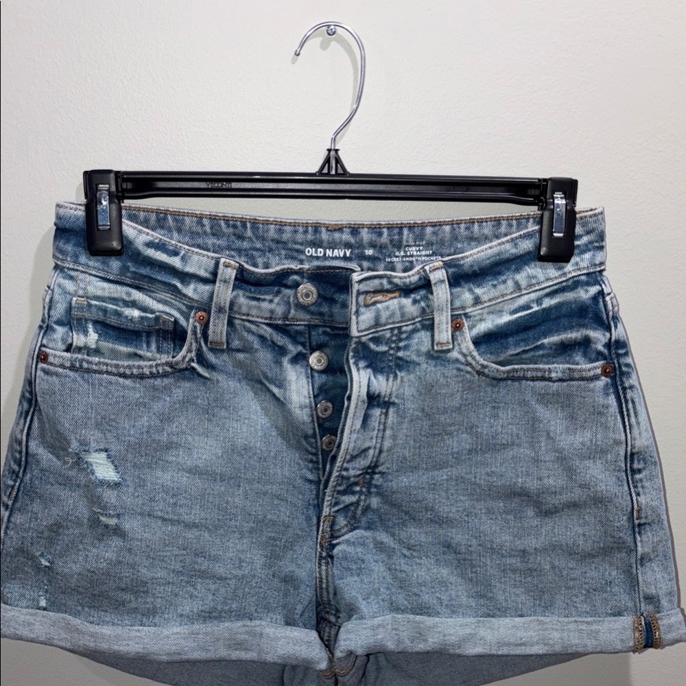 Old Navy O.G. High rise curvy straight Women's Light Blue Jean Shorts